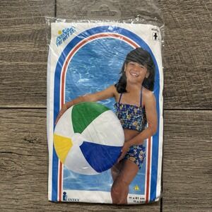 Vintage Intex The Wet Set 24" Inflatable Beach Ball 2000 New Old Stock #59030